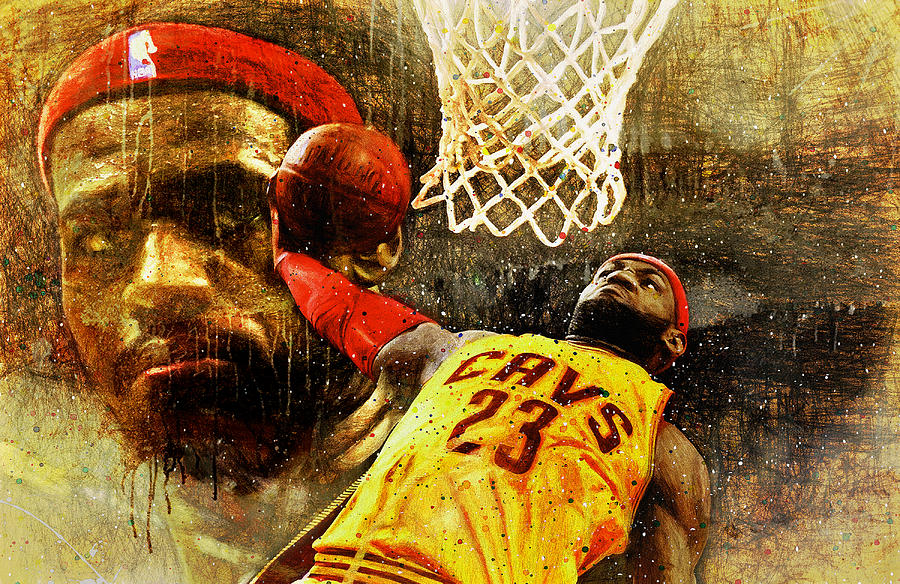 Cleveland Cavaliers Painting - LeBron Sets The Tone by John Farr