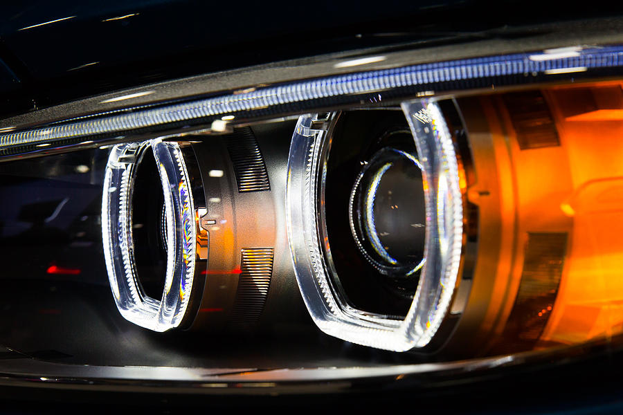 LED Headlights Photograph by SR Green
