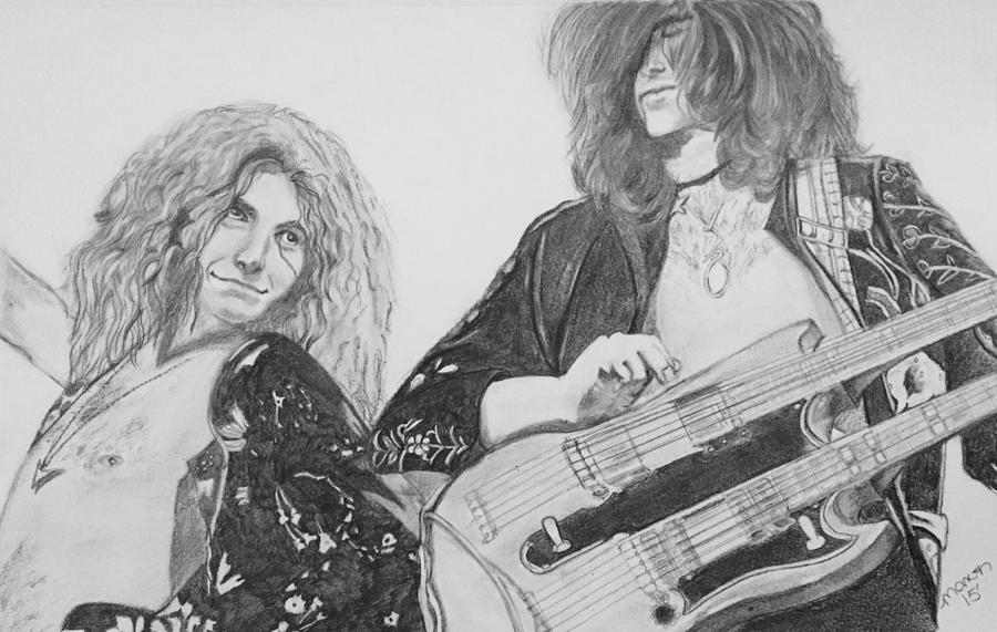 Led Zep 1975 Drawing by Manon Zemanek - Fine Art America