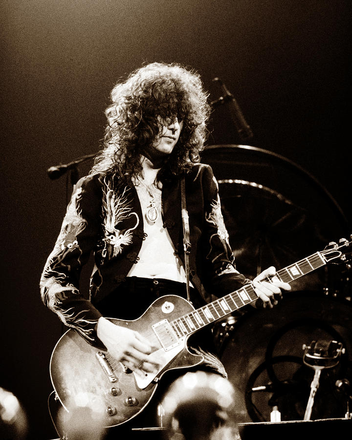 Jimmy Page Photograph - Led Zeppelin - Jimmy Page 1975 #1 by Chris Walter