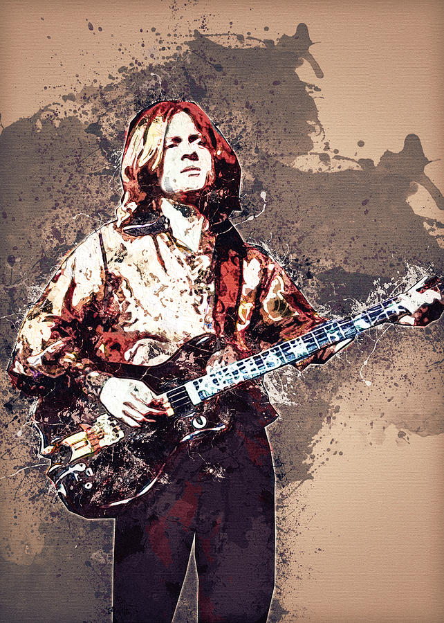 Led Zeppelin. John Paul Jones. Digital Art by Lilia Kosvintseva