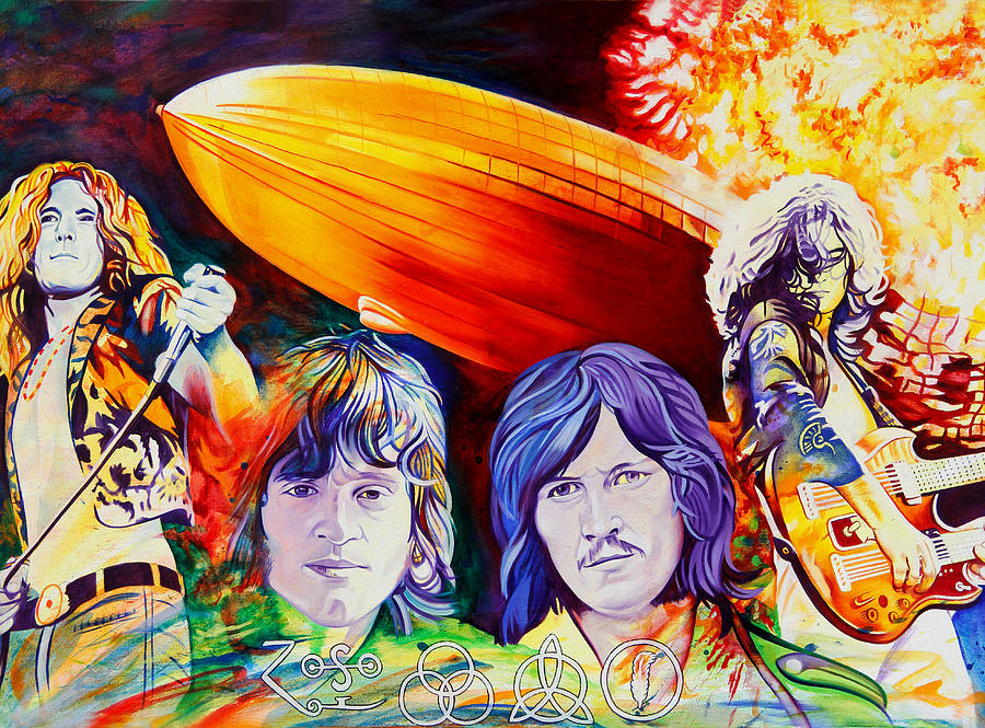 Led Zeppelin Painting by Joshua Morton
