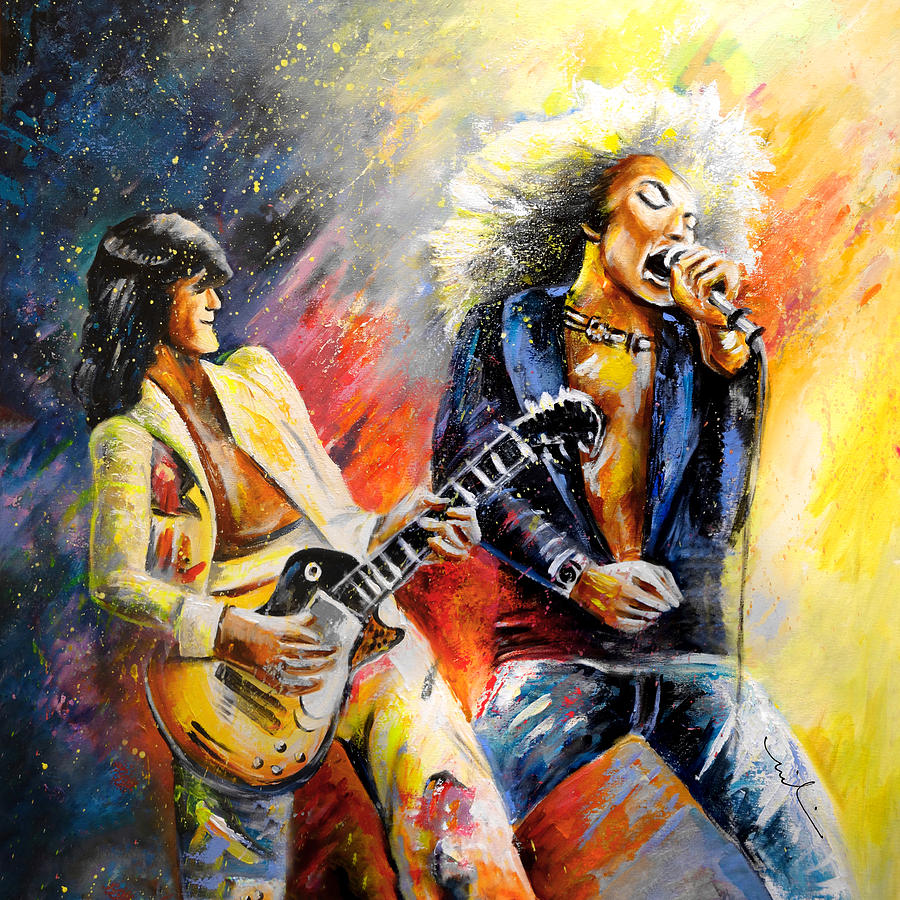 Led Zeppelin Passion Painting by Miki De Goodaboom