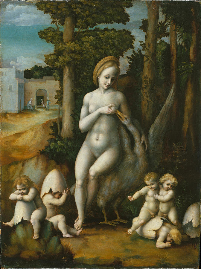 Leda and the Swan Painting by Bacchiacca