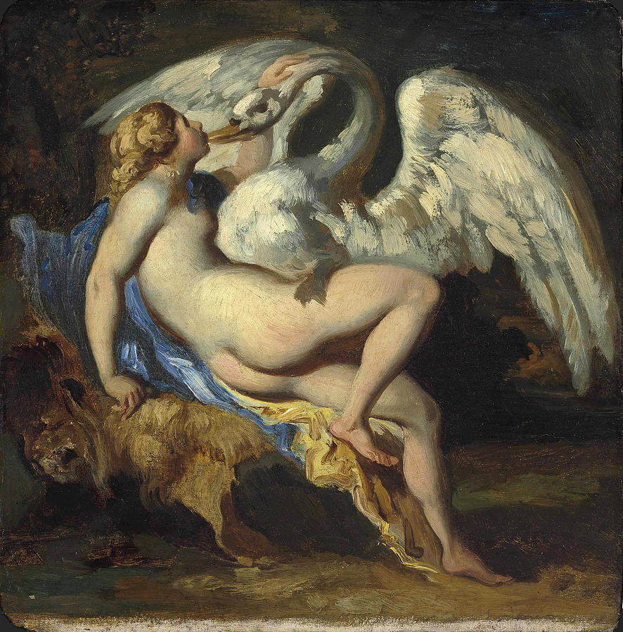 Leda and the Swan Painting by Theodore Gericault