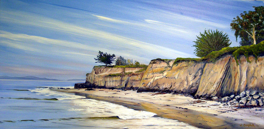 Ledbetter Point Santa Barbara Painting by Jeffrey Campbell
