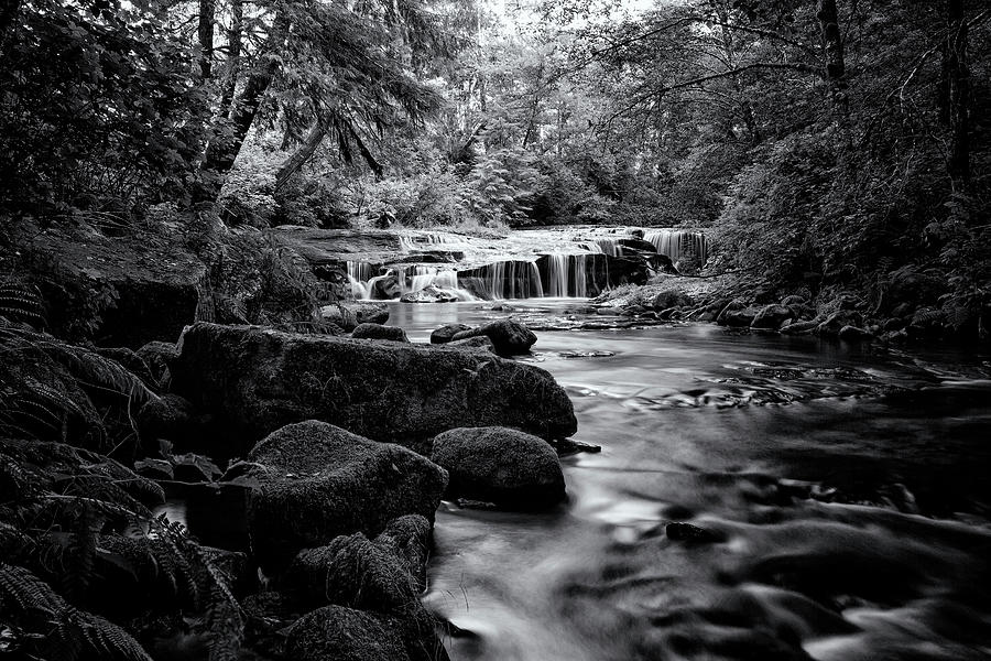 Ledge Falls, No. 3 bw Photograph by Belinda Greb