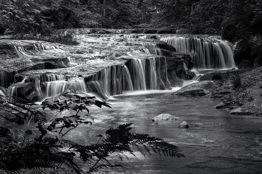 Ledge Falls, No. 4 bw Photograph by Belinda Greb