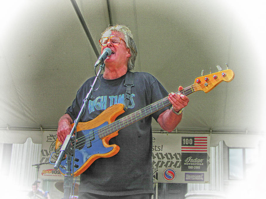 Lee Dorman on Bass Photograph by Mike Martin