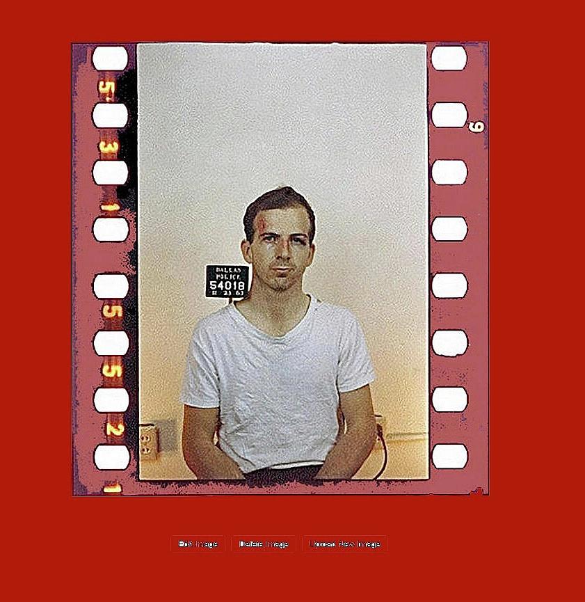 Lee Harvey Oswald In An Official Mug Shot Dallas Police Department November 1963. color added 2016 Photograph by David Lee Guss