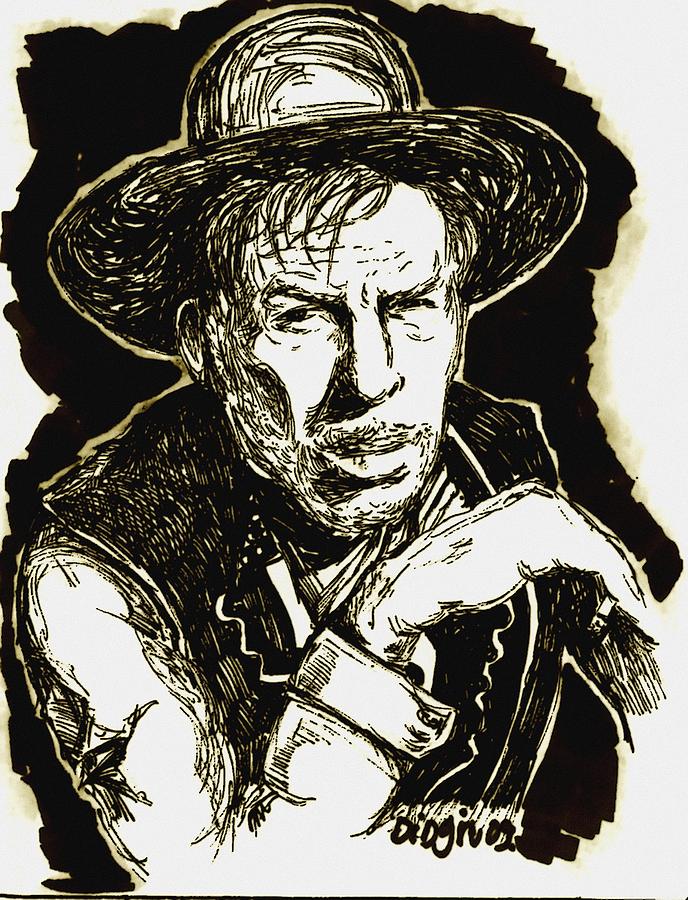 Lee Marvin Drawing by Didier DidGiv - Fine Art America