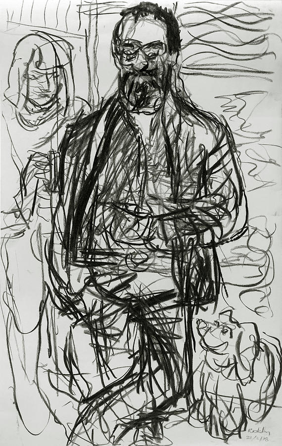 Lee standing Drawing by Peregrine Roskilly