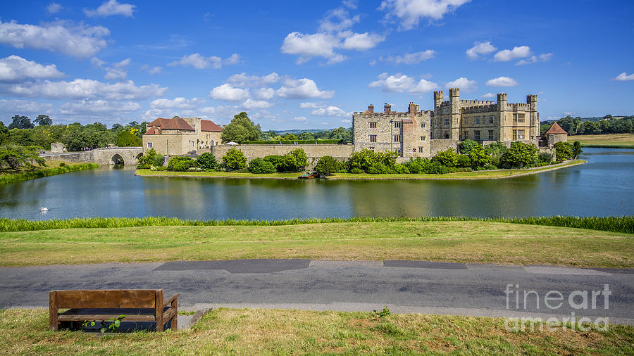 Leeds Castle Bench View 2 Photograph by Chris Thaxter