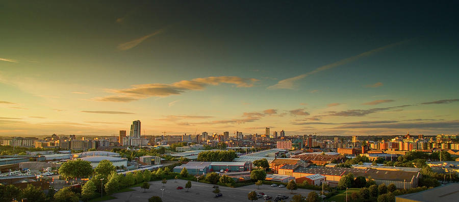 Leeds City Skyline Photograph by Philip Fearnley