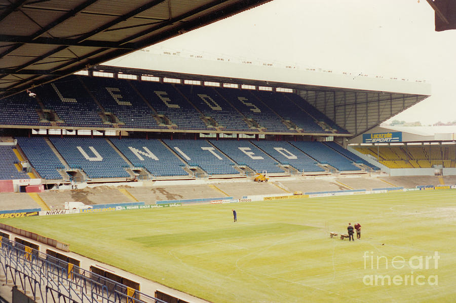 Soccer Photograph - Leeds - Elland Road - Lowfields Stand 3 - 1993 by Legendary Football Grounds