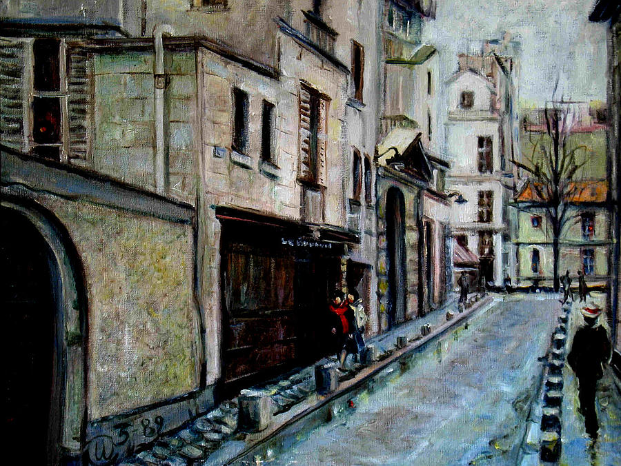 Left Bank-La Rive Gauche Painting by Walter Casaravilla