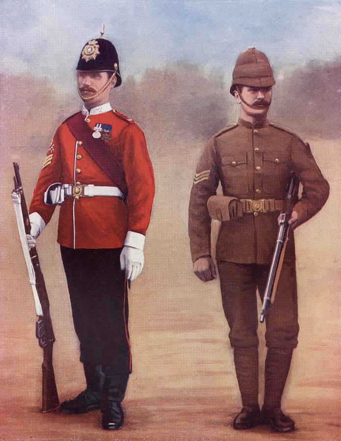 Left. Colour-sergeant Of The West Drawing by Vintage Design Pics - Fine ...