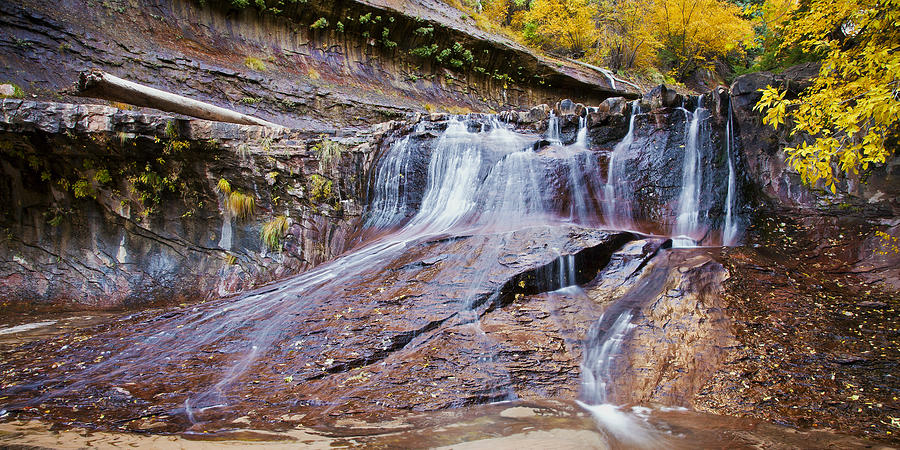Fall Photograph - Left Fork Falls Pano by Greg Clure