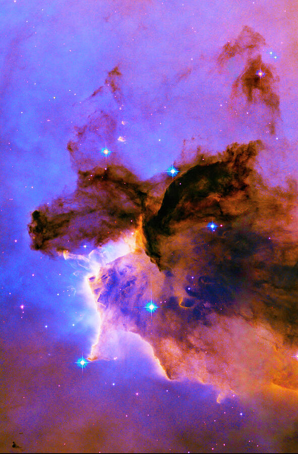 Left - Triptych - Stellar Spire in the Eagle Nebula Photograph by Paul W Faust - Impressions of Light
