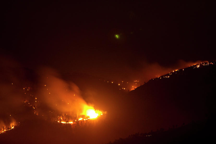 Lefthand Canyon Wildfire flare up Boulder County Colorado Photograph by James BO Insogna