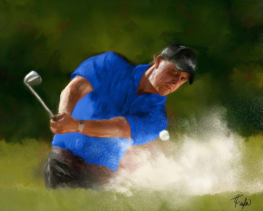 Lefty in Action Painting by Colleen Taylor