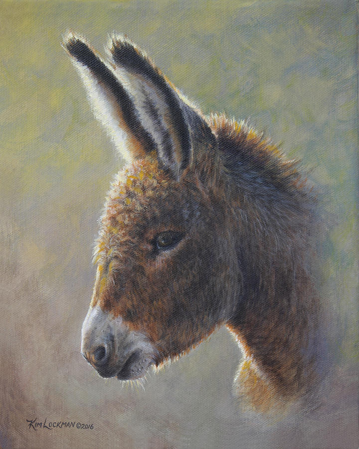Donkey Painting - Lefty by Kim Lockman