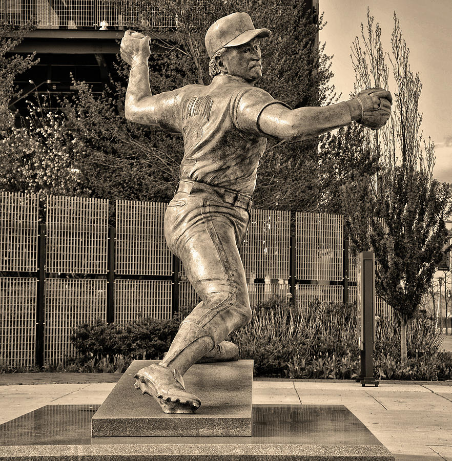 Lefty - Phillie Steve Carlton in Sepia Photograph by Bill Cannon