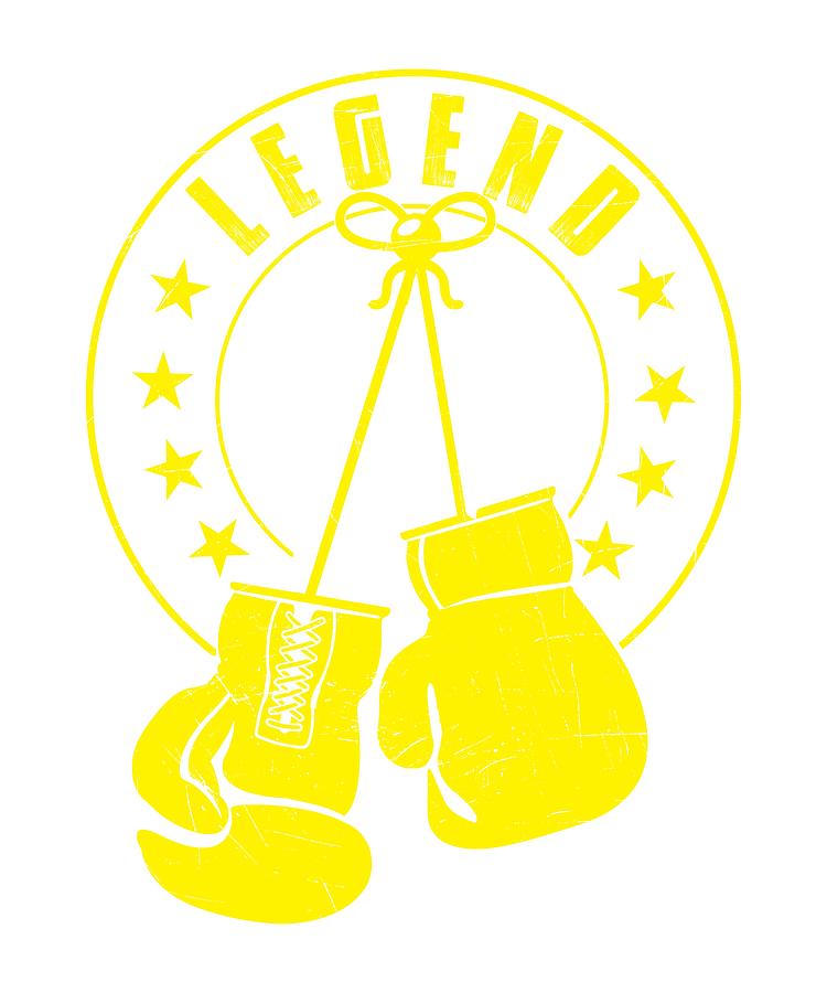 Legend Boxing Yellow Digital Art by Lin Watchorn