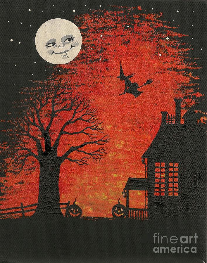 Legend of Halloween Painting by Margaryta Yermolayeva