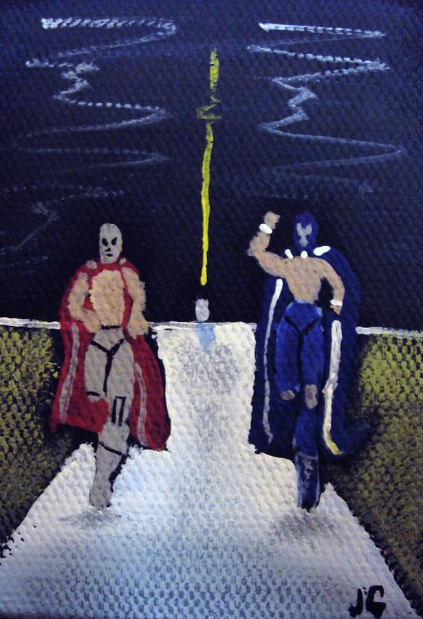 Lucha Libre Painting - Legends by Jose Garcia