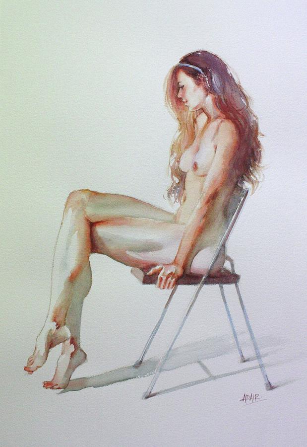 Nude Painting - Leggy Girl by Pauline Adair
