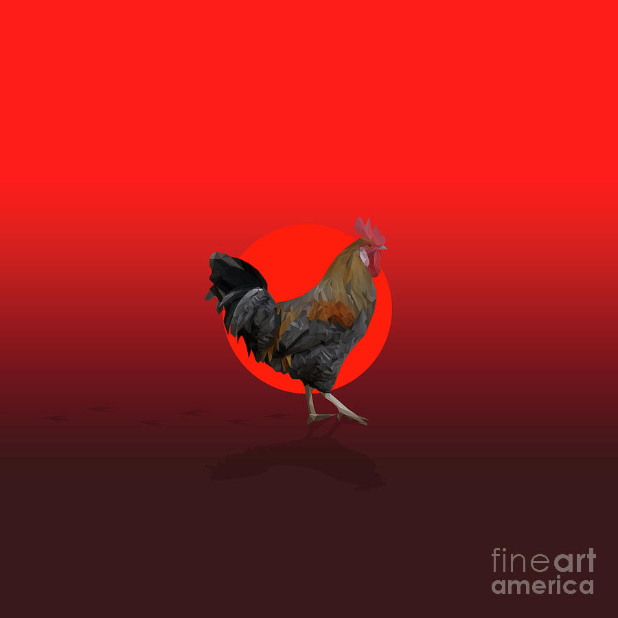 Leghorn Rooster 2017 Digital Art