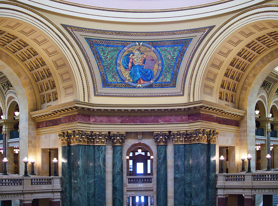 Legislation Mural - Capitol - Madison - Wisconsin Photograph by Steven Ralser