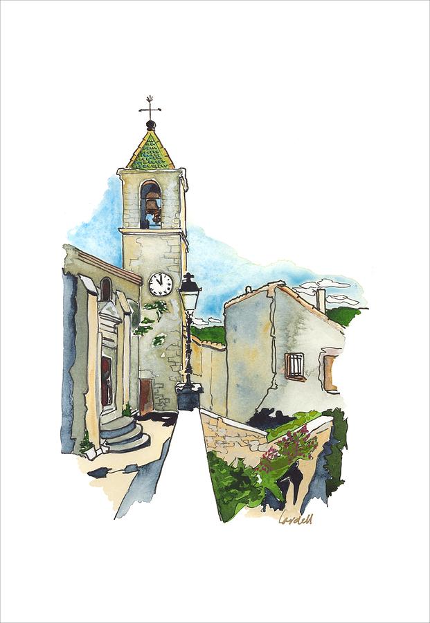 LEglise St Martin, Dauphin, Haute Provence Painting by Joan Cordell