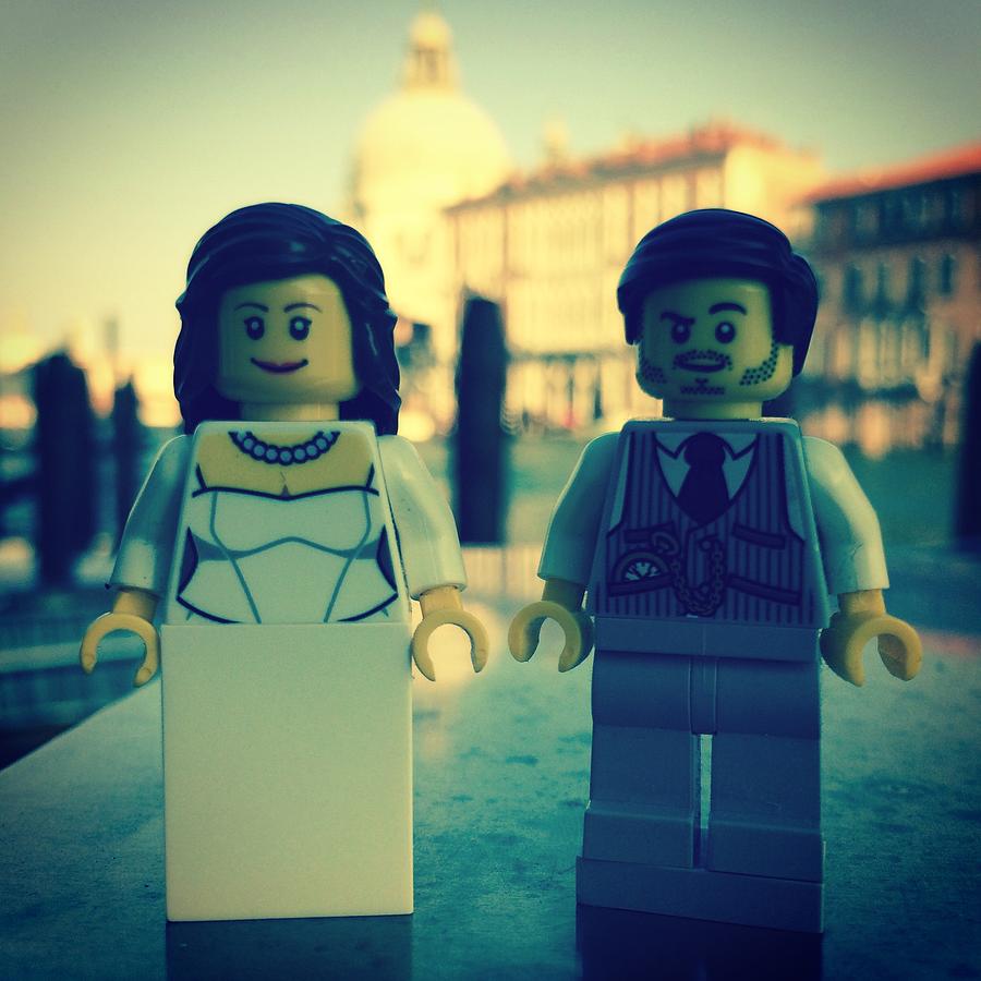 Lego Photograph - Lego Honeymoon in Venice by Paul Wadsworth