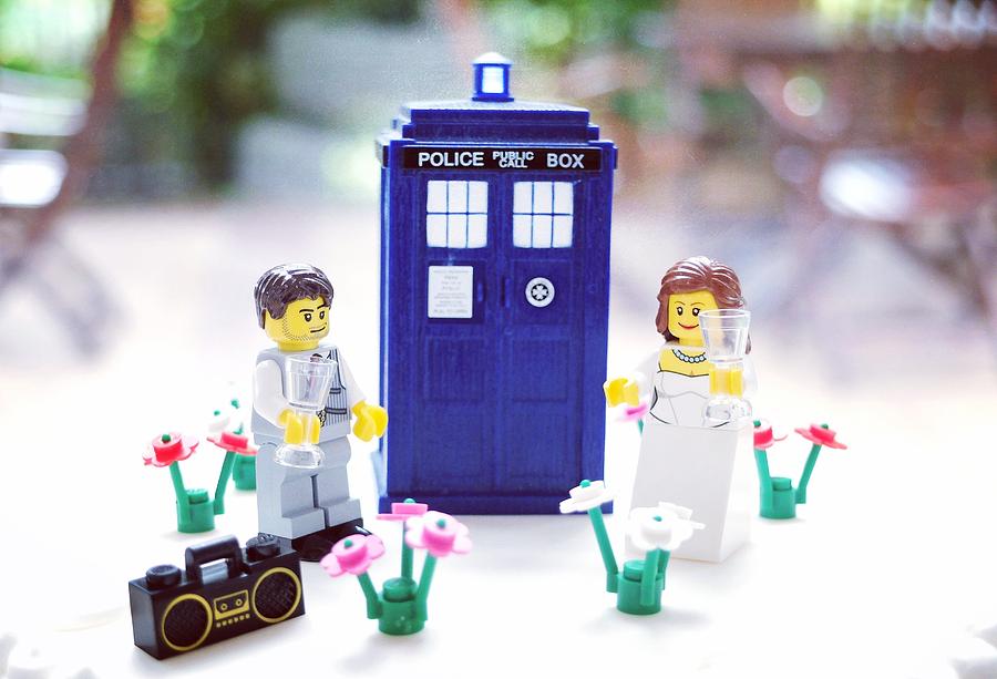 Cake Photograph - Lego Wedding Tardis by Paul Wadsworth