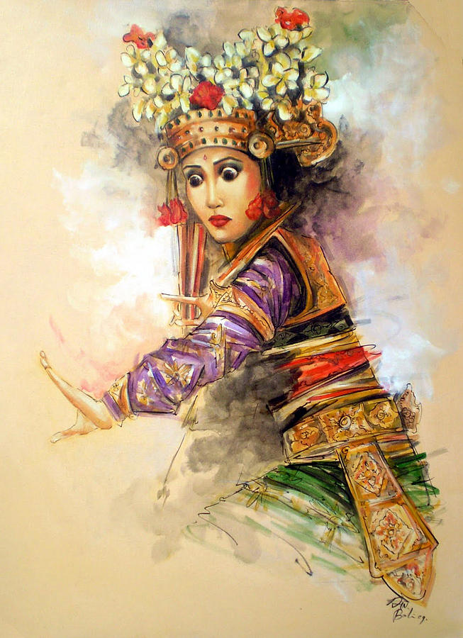Legong Dancer Painting by Agung Jaya