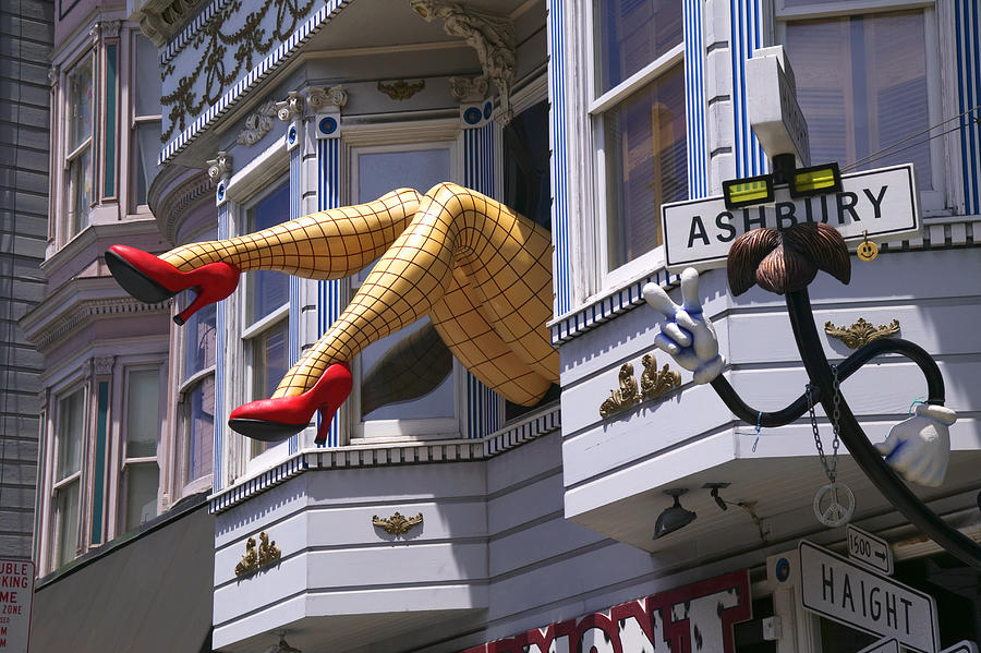 San Francisco Photograph - Legs in window SF by Garry Gay