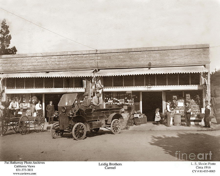 Leidig Brothers Market Carmel Circa 1916 Photograph by