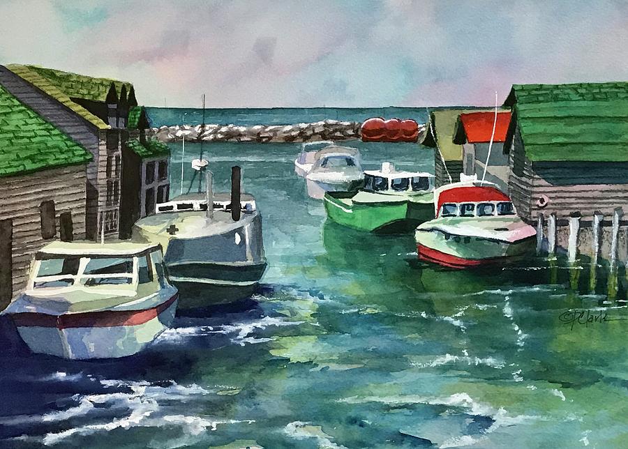 Fish Painting - Leland Fishtown by Donna Pierce-Clark