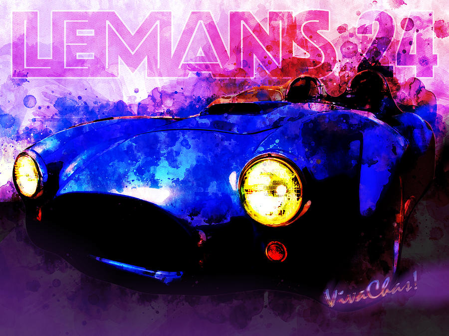 Lemans 24 Speed Racer Digital Art by Chas Sinklier