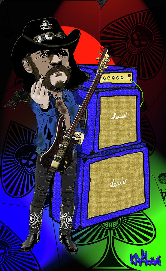 Motorhead Drawing - Lemmy by Kev Moore