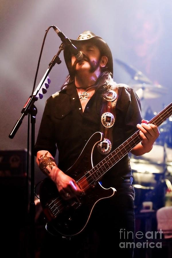 Slash Photograph - Lemmy Kilmister - Motorhead 2009 UK Live Concert s6 by Vintage Rock Photos