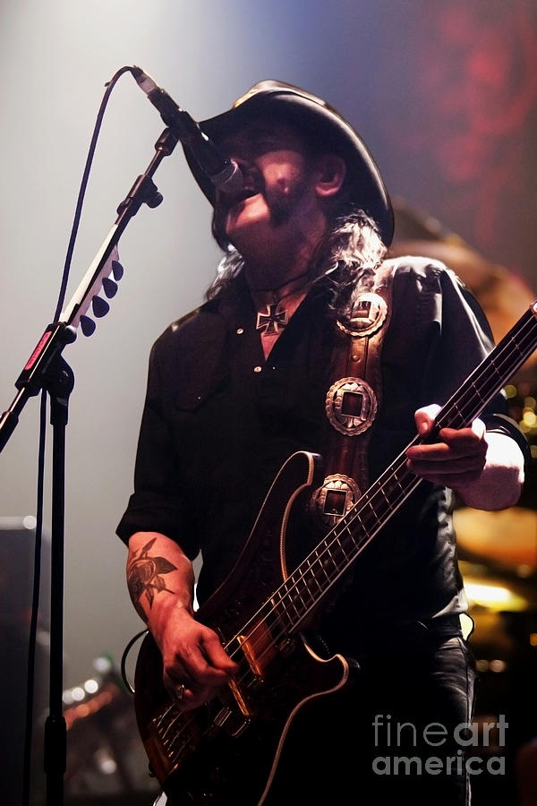 Slash Photograph - Lemmy Kilmister - Motorhead 2009 UK Live Concert Tour s13 by Vintage Rock Photos