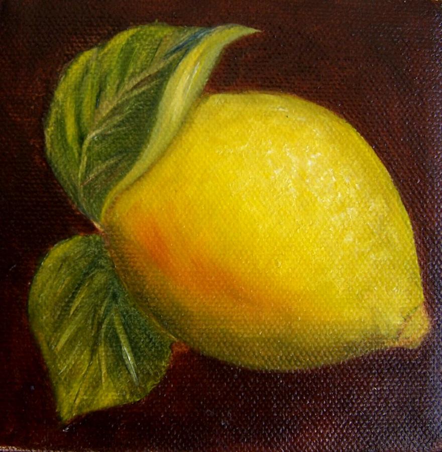 Lemon 9 Painting by Susan Dehlinger