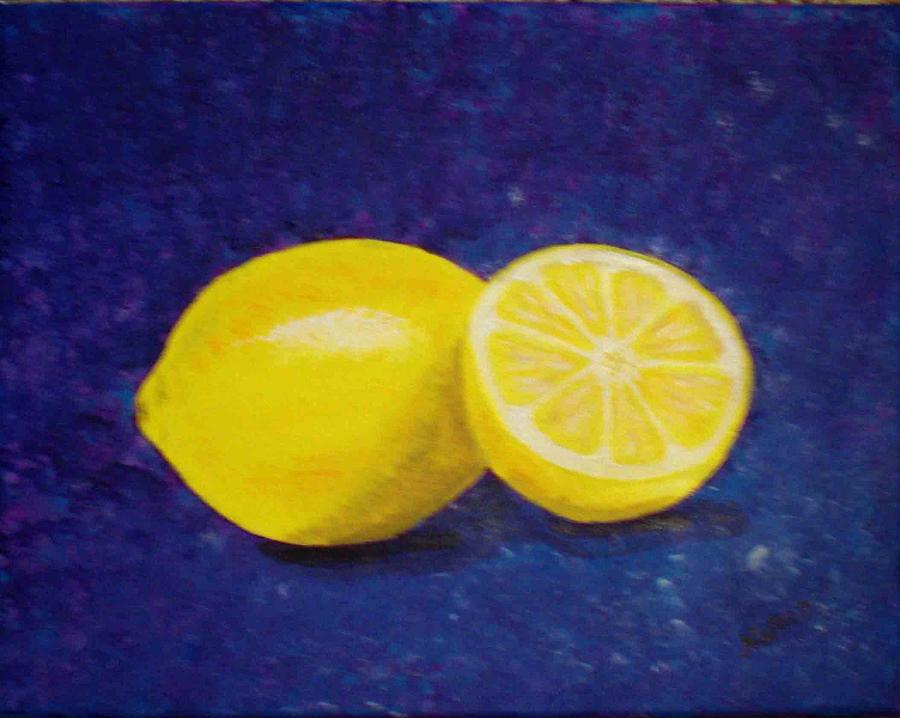 Lemon and a Half Painting by Nancy Sisco