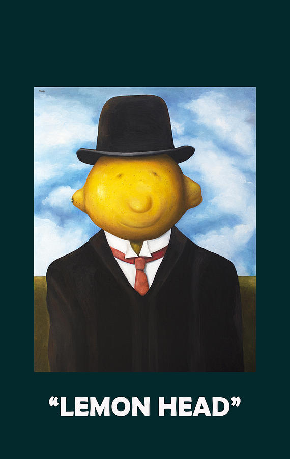 Lemon Head with Lettering Painting by Leah Saulnier The Painting Maniac