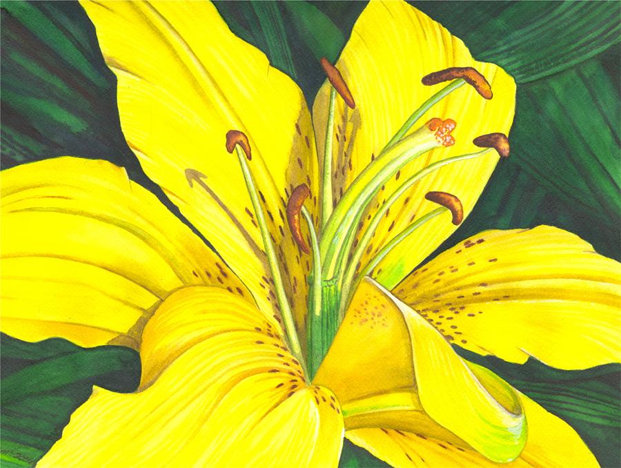 Lemon Lily Painting by Catherine G McElroy