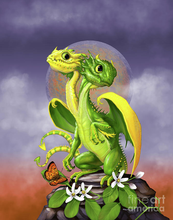 Dragon Digital Art - Lemon Lime Dragon by Stanley Morrison