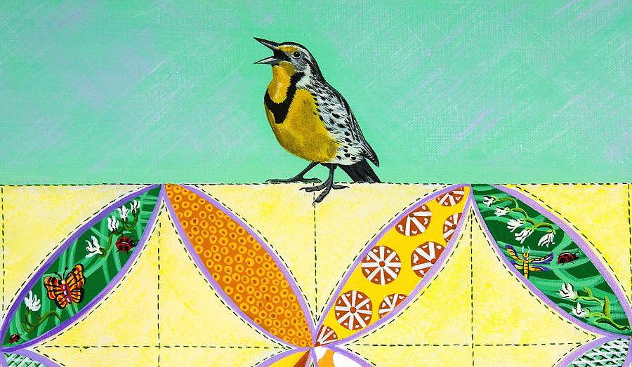 Lemon Meadowlark Painting by Jennifer Lake